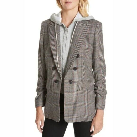 Veronica Beard Beacon Check Dickey Jacket in Beige Multi - Picture 16 of 16